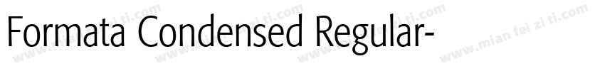 Formata Condensed Regular字体转换